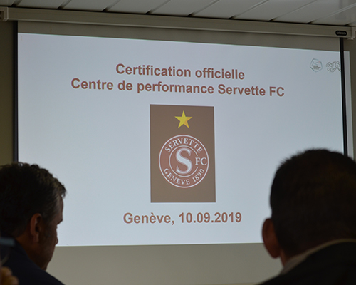 Certification officielle du Label Centre de performance pour le Servette FC