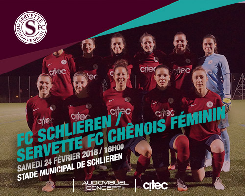 FC Schlieren - Servette FCCF ce samedi 24 février à 18h00