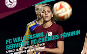 FC Walperswil - Servette FC Chênois Féminin ce samedi 28 octobre à 19h30