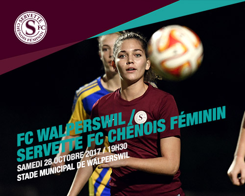 FC Walperswil - Servette FC Chênois Féminin ce samedi 28 octobre à 19h30