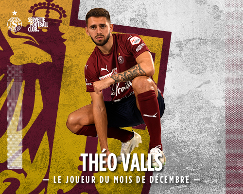 Théo Valls est le joueur servettien du mois de décembre