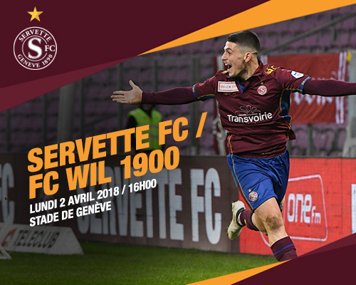 Servette FC - FC Wil lundi 2 avril à 16h au Stade de Genève