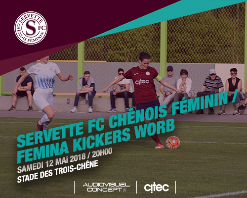 Servette FCCF - Femina Kickers Worb, samedi 12 mai à 20h