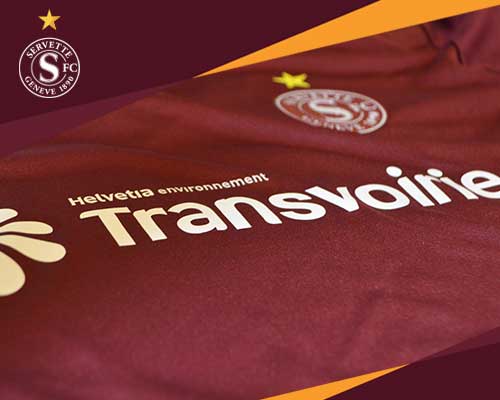 Transvoirie est sponsor principal maillot du Servette FC pour la saison 2017 - 2018