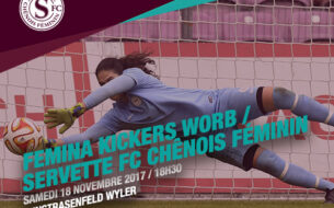 Femina Kickers Worb - Servette FCCF, samedi 18 novembre à 18h30