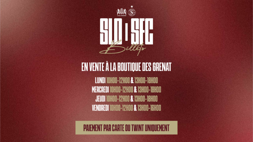 Billets SLO - Servette FC