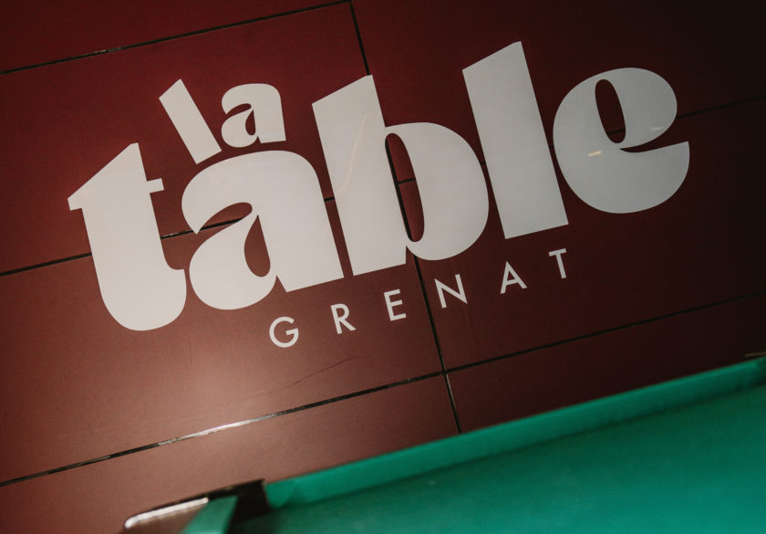 Ouverture de la Table Grenat