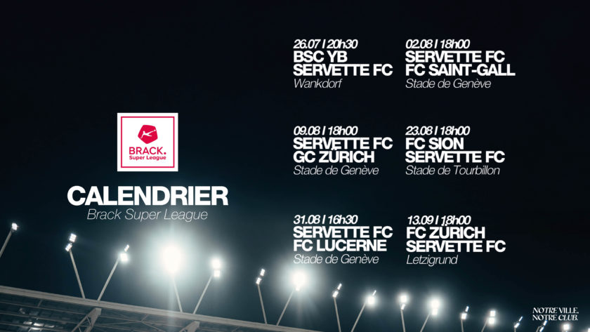 Calendrier 2025-2026 de Brack Super League