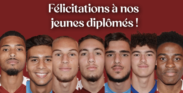 Félicitations à nos jeunes Grenat diplômés !