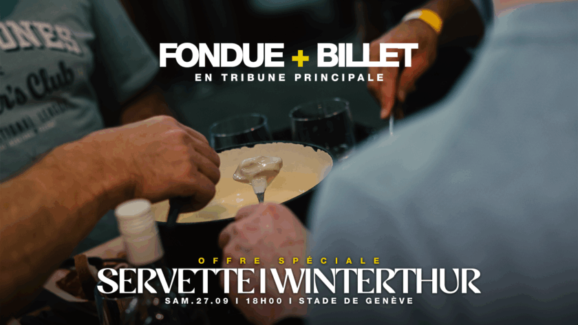 Offre fondue + billet en Tribune Principale pour SFC-Winterthour