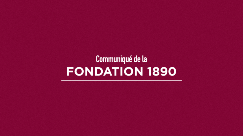 Communiqué de la Fondation 1890