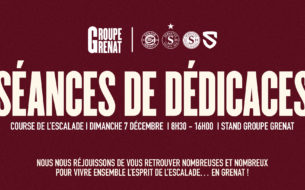 Séance de dédicaces à la course de l'Escalade