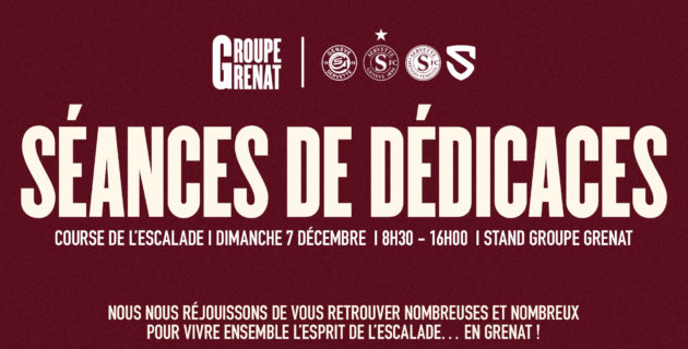 Séance de dédicaces à la course de l'Escalade