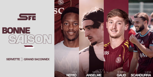 Anselme, Gaud, Scandurra et Ndiyo prêtés au FC Grand-Saconnex