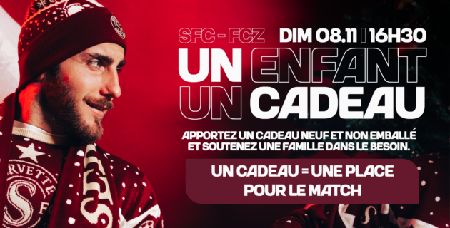 Opération Un Enfant – Un Cadeau : la 13e édition face au FC Zürich !