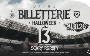 Halloween au Stade de Genève : vos billets à 13 francs !
