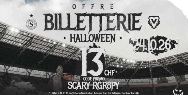 Halloween au Stade de Genève : vos billets à 13 francs !